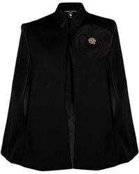 House of Laines London - Laines Couture Tailored Cape With Embellished Corsage - Lyst