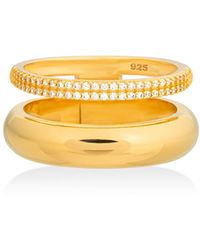 Shabella Nyc - Pave Dual Ring - Lyst