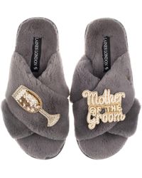Laines London - Classic Laines Slippers With Mother Of The Groom Brooches - Lyst