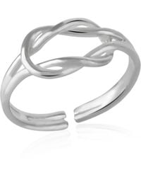Spero London - Knot Sterling Adjustable Ring - Lyst
