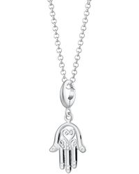 Lily Charmed - Sterling Fatima Hand Charm Necklace - Lyst