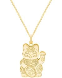 CarterGore - Medium Lucky Cat Pendant Necklace - Lyst