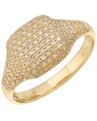 770 Fine Jewelry - Pave Diamond Signet Ring - Lyst