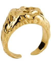 LINYA JEWELLERY - Deka Amorphous Rectangular Shiny Ring - Lyst