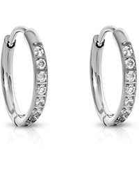 Evie Jewelry - Transition Hoop Huggie Earrings - Lyst