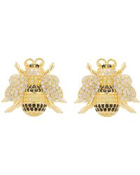 LÁTELITA London Bumble Bee Stud Earrings Gold - Metallic