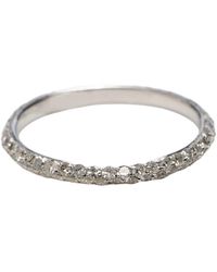 Artisan - 18K Diamond Pave Thin Band Ring - Lyst