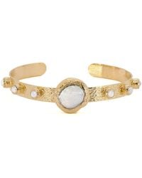 Ebru Jewelry - Cleopatra & Pearl Cuff Bracelet - Lyst