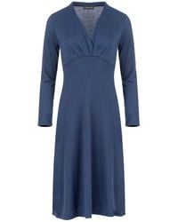 Conquista - Long Sleeve Empire Line Jersey Dress - Lyst