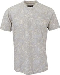 lords of harlech - Neutrals Maze Paisley Romance V-Neck Tee - Lyst