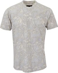 lords of harlech - Neutrals Maze Paisley Romance V-Neck Tee - Lyst