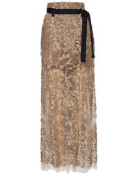 LAHIVE - Genevive Sequin Skirt - Lyst