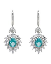 LÁTELITA London - Hyacinth Flower Aquamarine Drop Earrings - Lyst