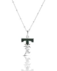 Kasun - Solid T Initial Necklace With Marble - Lyst