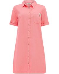 Sugarhill - Zoe Mini Shirt Dress Coral - Lyst