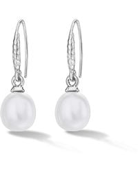 Dower & Hall - Oval Luna Pearl Drop Earrings - Lyst