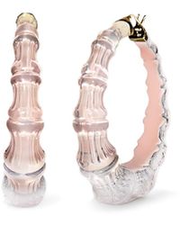 Gold & Honey - Bamboo Illusion Hoops In Ballerina Slipper - Lyst