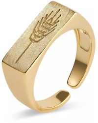 Elk & Bloom - Thick Wheat Signet Ring - Lyst