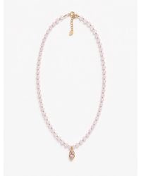 Inari Jewellery - Kunzite Necklace With Rose Quartz Portrait Pendant - Lyst