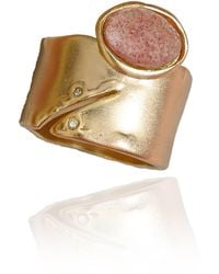 Rare Matters Jewelry - Brilliance Stone Strawberry Quartz Statement Ring - Lyst