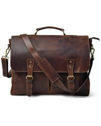 Dötch Leather - Abai Leather Messenger Laptop Bag - Lyst
