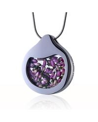 My Little Nature - Designer Jewelry Handcrafted Necklace With Scottish Heather Flower Blossoms - Lyst