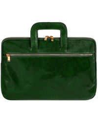 Time Resistance - Leather Briefcase Laptop Bag - Lyst
