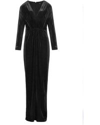 Smart and Joy - Textured Velvet V-Neck Maxi Dress - Lyst