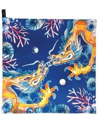 Suki Wang London - Sapphire Pocket Square Scarf - Lyst