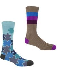 Peper Harow - Made in England - Chopper Fawn & Jigsaw Socks Bundle - Lyst