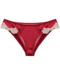 Tallulah Love - Opulent Lace Brief -Berry - Lyst