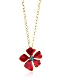 Milou Jewelry - Wild Rose Flower Necklace - Lyst