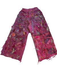 Zasta Studio - Wearable Ruins Wide Leg Denim Pants Five - Lyst