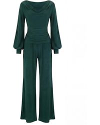 Atom Label - Indium Jumpsuit With Bell Sleeve - Lyst