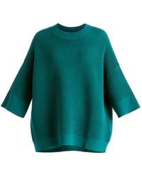 Paisie - Mock Neck Cropped Sleeve Ribbed Jumper - Lyst