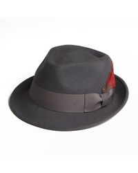 Dasmarca Hats - Darwin Felt Trilby With Feather - Lyst