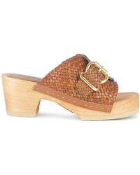 Rag & Co - Yoruba Braided Leather Buckled Slide Clogs - Lyst