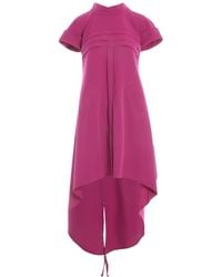 Larisa Dragna - Orchid Asymmetric Dress With Pleats - Lyst