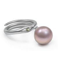 German Kabirski - Roxe Spiral Rings With Pearl And Peridot - Lyst