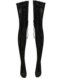 Empress Mimi - Lilith Lace-Up Stockings - Lyst