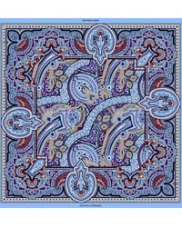 Otway & Orford - 'Labyrinth' Paisley Silk Pocket Square - Lyst
