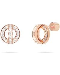 Meulien - Circle And Arc Stud Earrings - Lyst