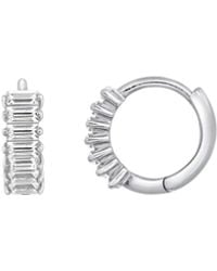 Diamonbliss - Marilyn Monroe Baguette Hoop Earrings - Lyst