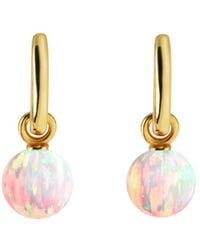 Ora Pearls - Aetia Sun Opal Hoop Earrings -gold - Lyst