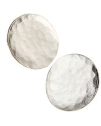 Posh Totty Designs - Sterling Hammered Circle Stud Earrings - Lyst