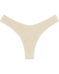 Montce - Neutrals Oat Texture Lulu Zig-Zag Stitch Bikini Bottom - Lyst