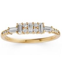 Aya Fine Jewelry - Baguette & Round Lab Diamond Anniversary Ring - Lyst