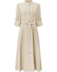 James Lakeland - Neutrals Cream Tie-Waist Midi Dress - Lyst