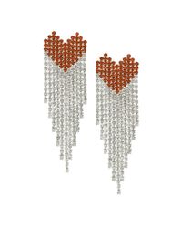 Maison De Gala - Mia Crystal Heart Dangle Earring - Lyst