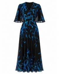 Rose & Nancy - Talia Feather Print Maxi Dress - Lyst